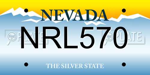 NRL570 Nevada License Plate