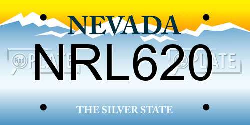 NRL620 Nevada License Plate
