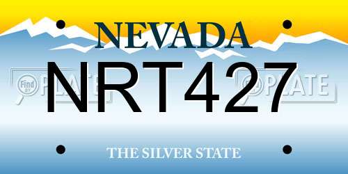 NRT427 Nevada License Plate