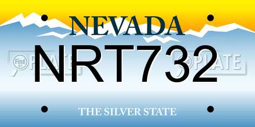 NRT732 Nevada License Plate