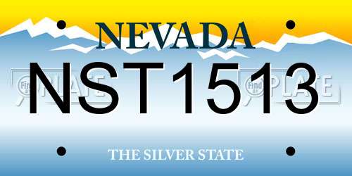 NST1513 Nevada License Plate