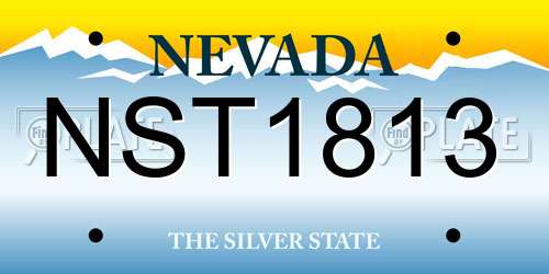 NST1813 Nevada License Plate