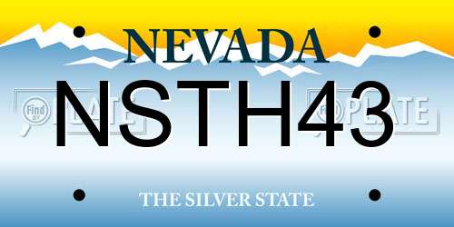NSTH43 Nevada License Plate