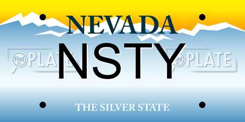 NSTY Nevada License Plate