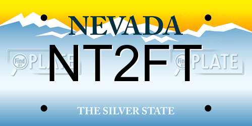 NT2FT Nevada License Plate