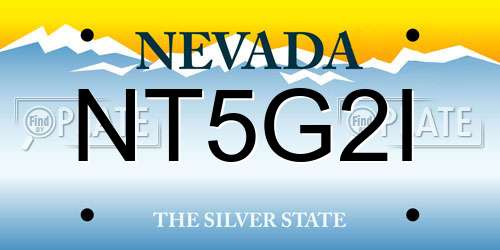 NT5G2I Nevada License Plate