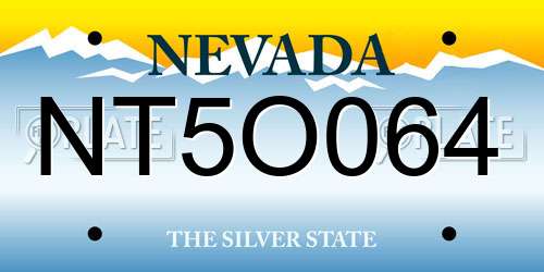 NT5O064 Nevada License Plate