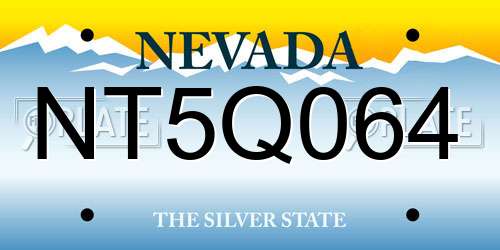 NT5Q064 Nevada License Plate