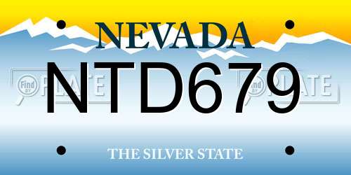 NTD679 Nevada License Plate