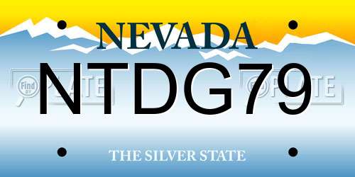 NTDG79 Nevada License Plate