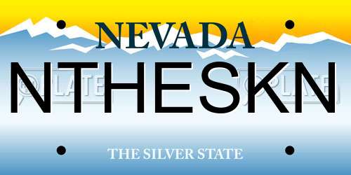 NTHESKN Nevada License Plate
