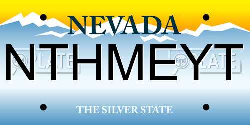 NTHMEYT Nevada License Plate