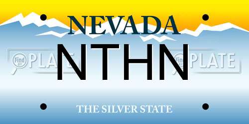 NTHN Nevada License Plate