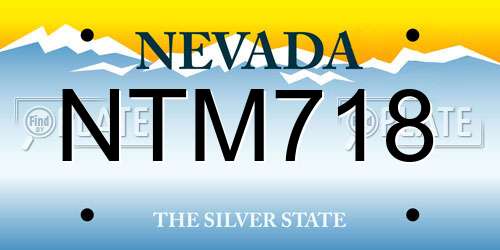 NTM718 Nevada License Plate