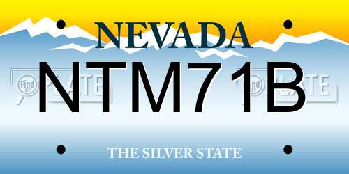 NTM71B Nevada License Plate