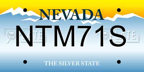 NTM71S Nevada License Plate