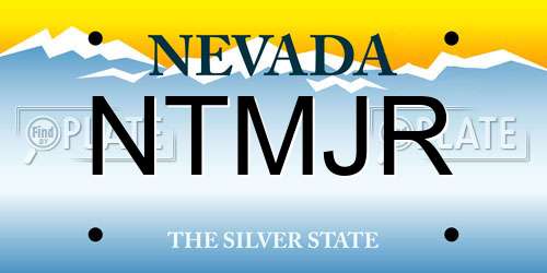 NTMJR Nevada License Plate