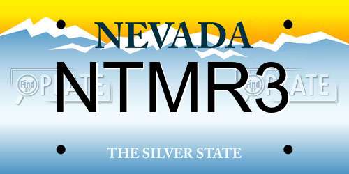 NTMR3 Nevada License Plate