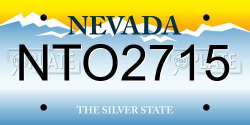 NTO2715 Nevada License Plate