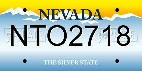 NTO2718 Nevada License Plate