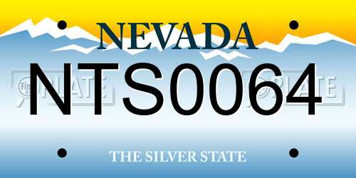 NTS0064 Nevada License Plate
