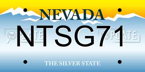 NTSG71 Nevada License Plate