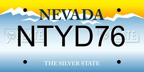 NTYD76 Nevada License Plate