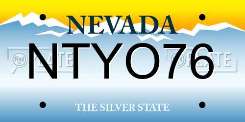 NTYO76 Nevada License Plate