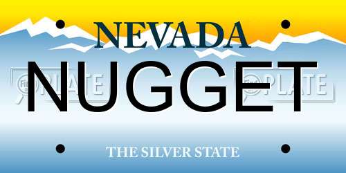 NUGGET Nevada License Plate