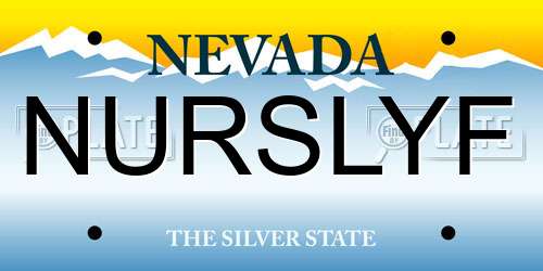 NURSLYF Nevada License Plate