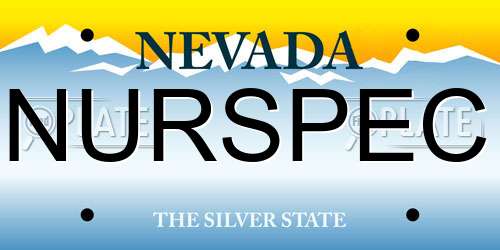NURSPEC Nevada License Plate