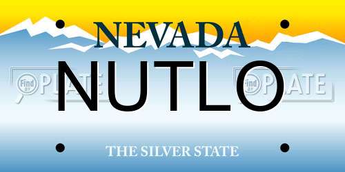 NUTLO Nevada License Plate