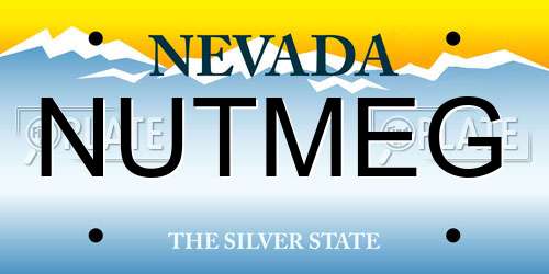 NUTMEG Nevada License Plate