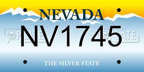 NV1745 Nevada License Plate