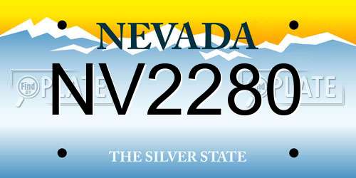 NV2280 Nevada License Plate