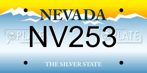 NV253 Nevada License Plate