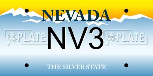 NV3 Nevada License Plate