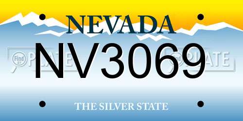NV3069 Nevada License Plate