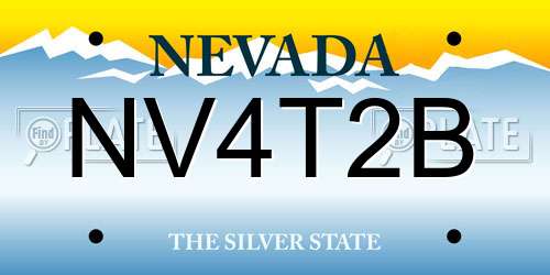 NV4T2B Nevada License Plate