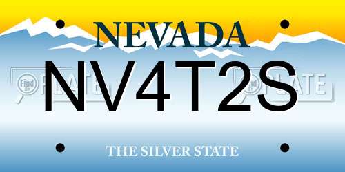 NV4T2S Nevada License Plate