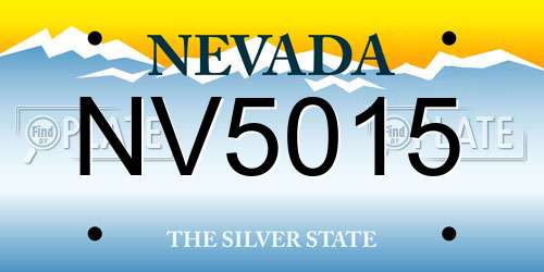 NV5015 Nevada License Plate