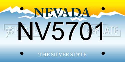 NV5701 Nevada License Plate