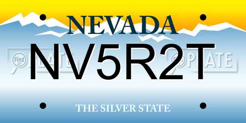 NV5R2T Nevada License Plate