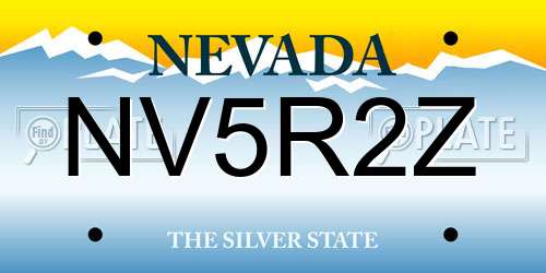 NV5R2Z Nevada License Plate