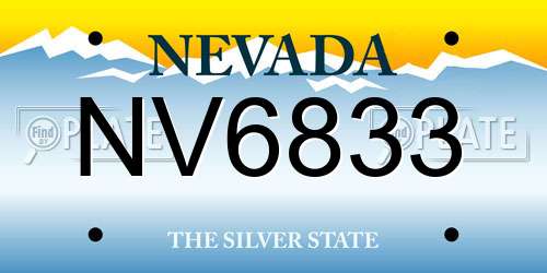 NV6833 Nevada License Plate