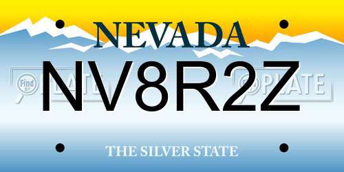NV8R2Z Nevada License Plate