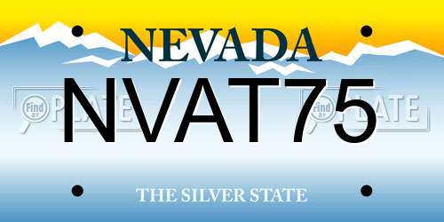 NVAT75 Nevada License Plate