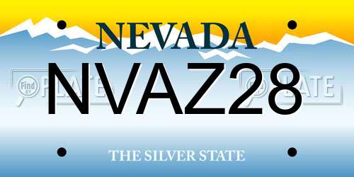 NVAZ28 Nevada License Plate