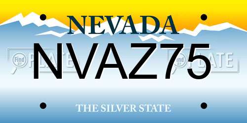 NVAZ75 Nevada License Plate