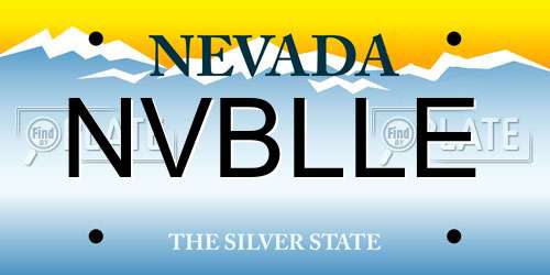 NVBLLE Nevada License Plate